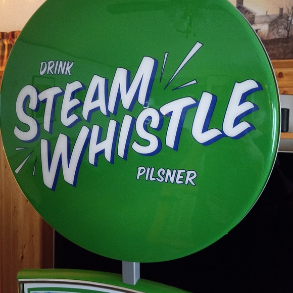 STEAMWHISTLE GAS PUMP SIGN - Picture 3 of 3